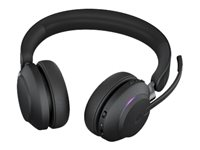 Jabra Evolve2 65 MS Stereo - Headset - på örat - Bluetooth - trådlös - USB-A - ljudisolerande - svart - Certifierad för Microsoft-teams 26599-999-999
